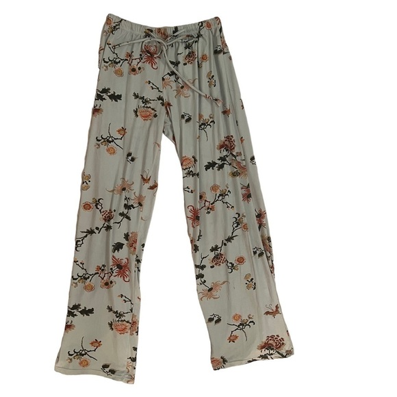 NATORI Super Soft Drawstring Waist Floral Pajama Lounge Pants Small - Picture 1 of 5